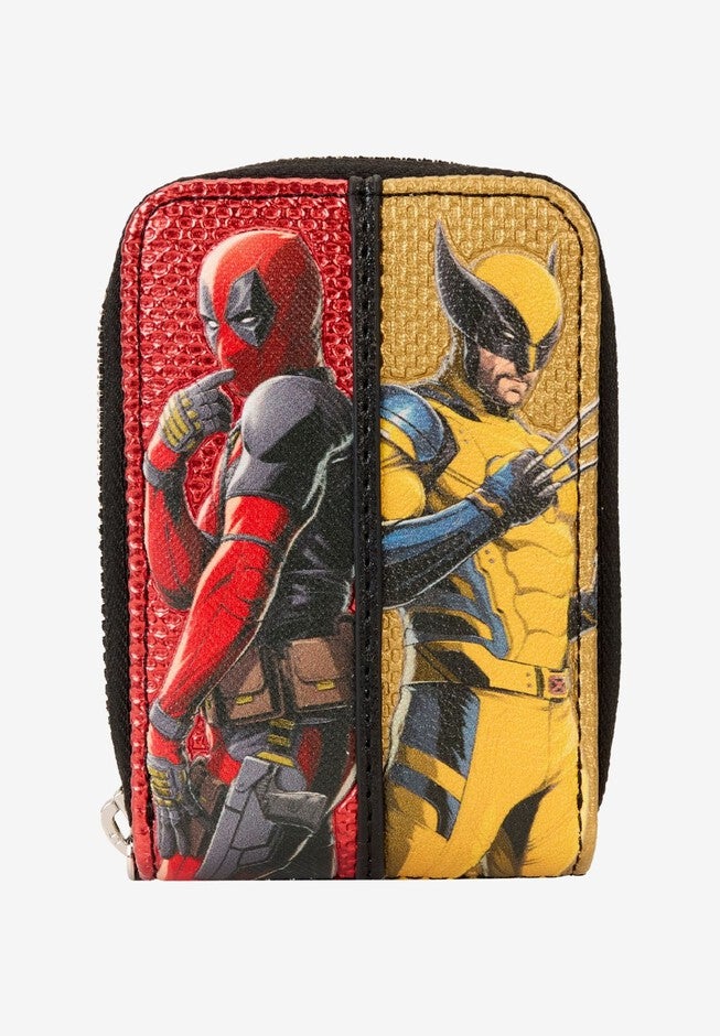 Loungefly x Marvel Deadpool 3 Wallet Accordion Style Wolverine Cosplay, BLUE, hi-res image number 0