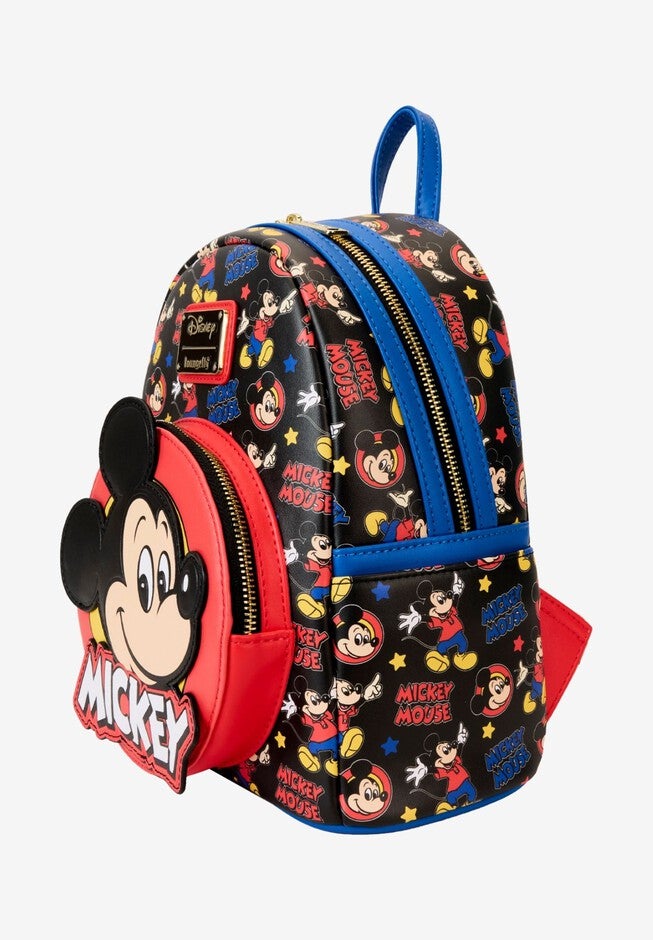 Loungefly x Disney Mickey And Friends Classic Mini Backpack, BLACK, alternate image number null