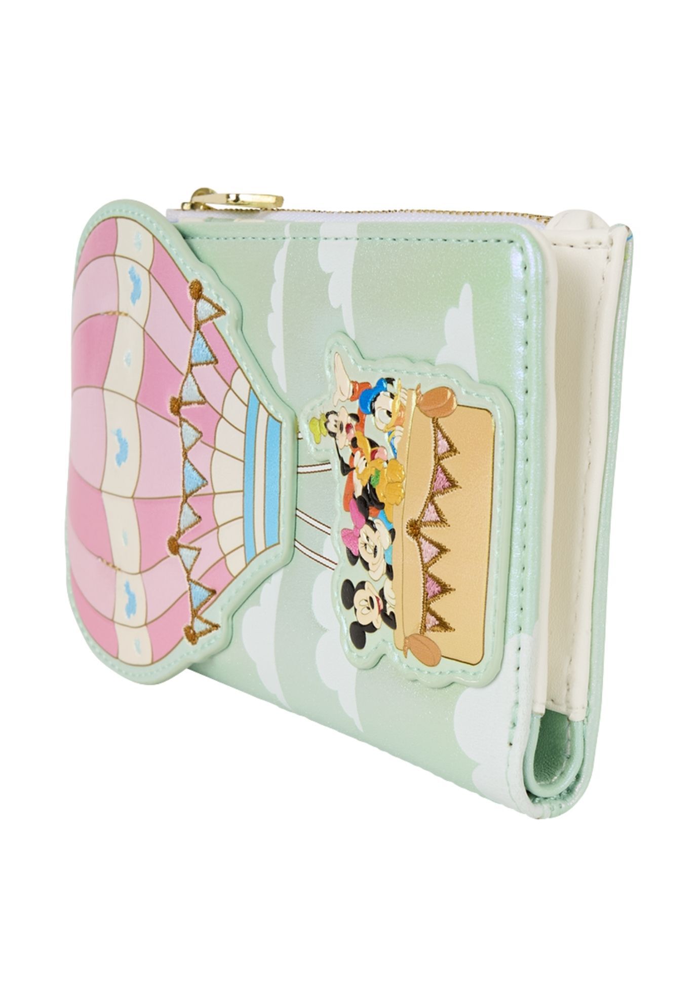 Loungefly x Disney Mickey & Friends Hot Air Balloon Flap Wallet, BLUE, alternate image number 3