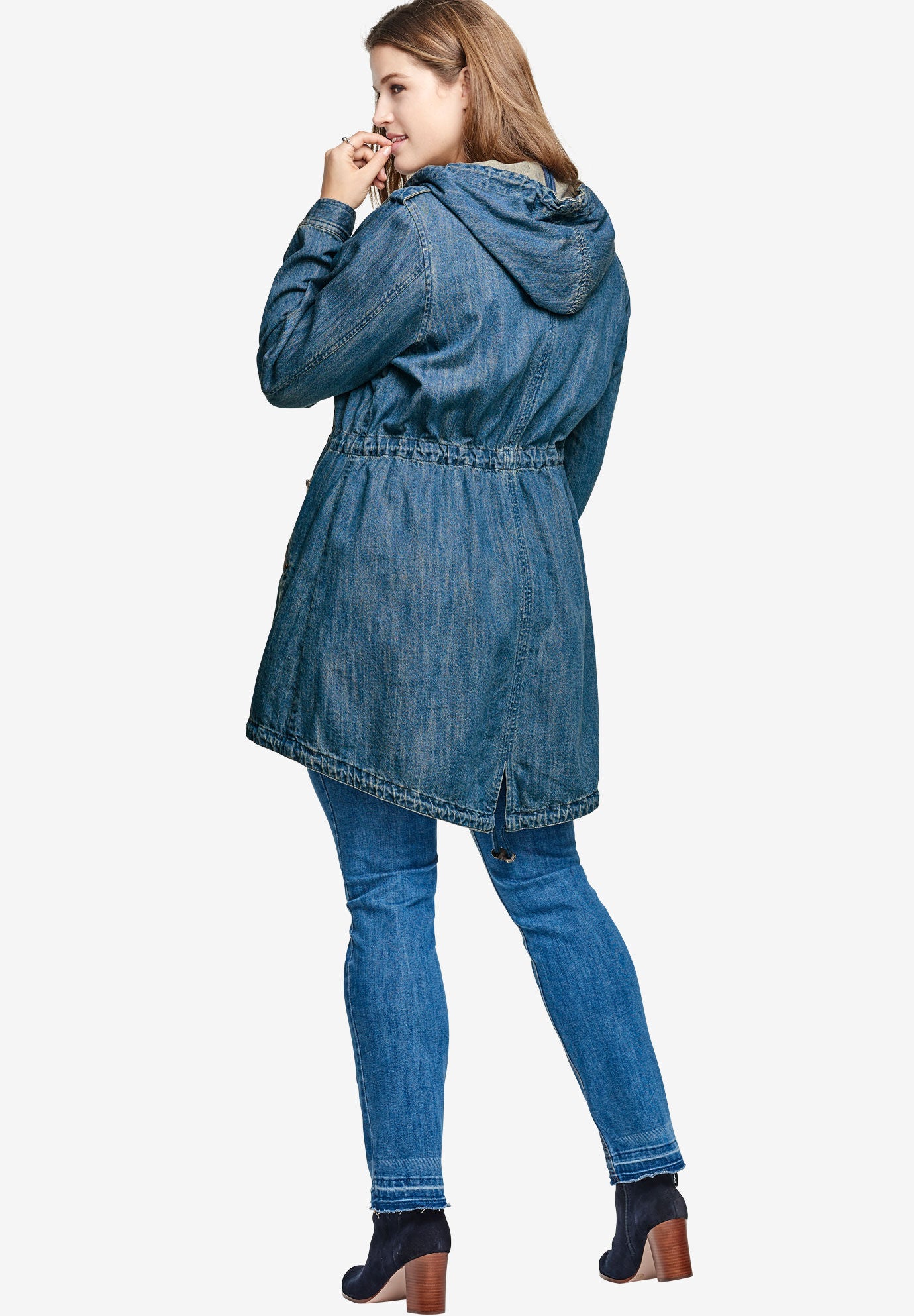 Plus size hooded anorak jacket new arrivals