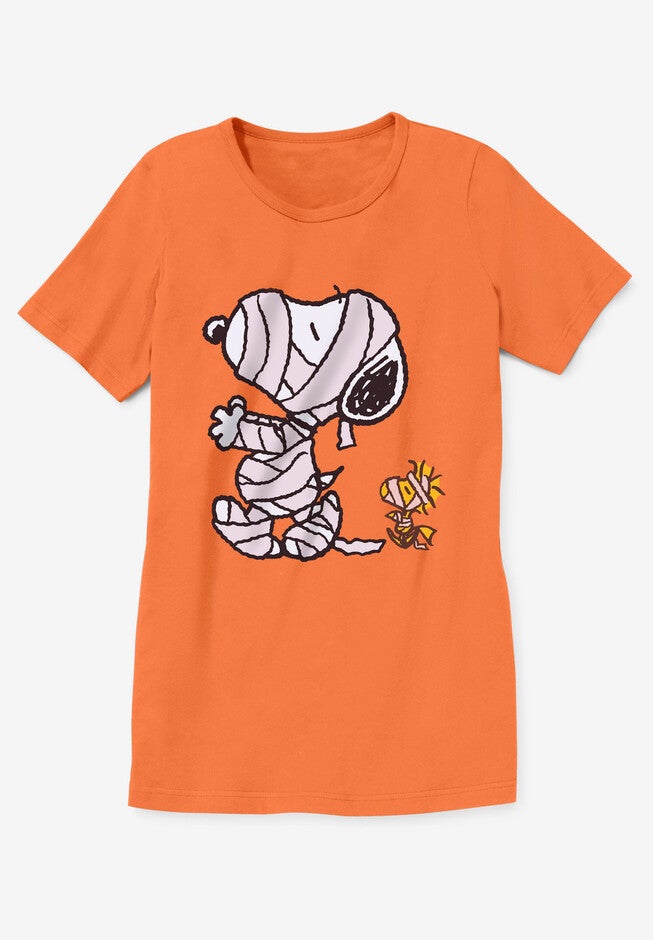 Peanuts Short-Sleeve Orange Snoopy Mummy Crew Tee, , alternate image number 1