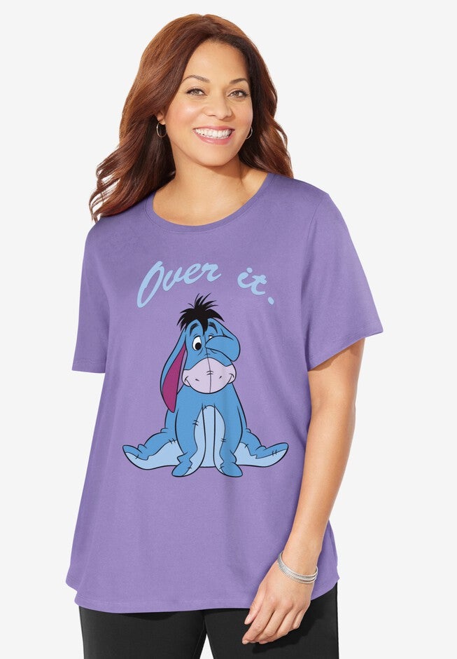 Purple Eeyore Crewneck Tee, PURPLE EEYORE, hi-res image number null