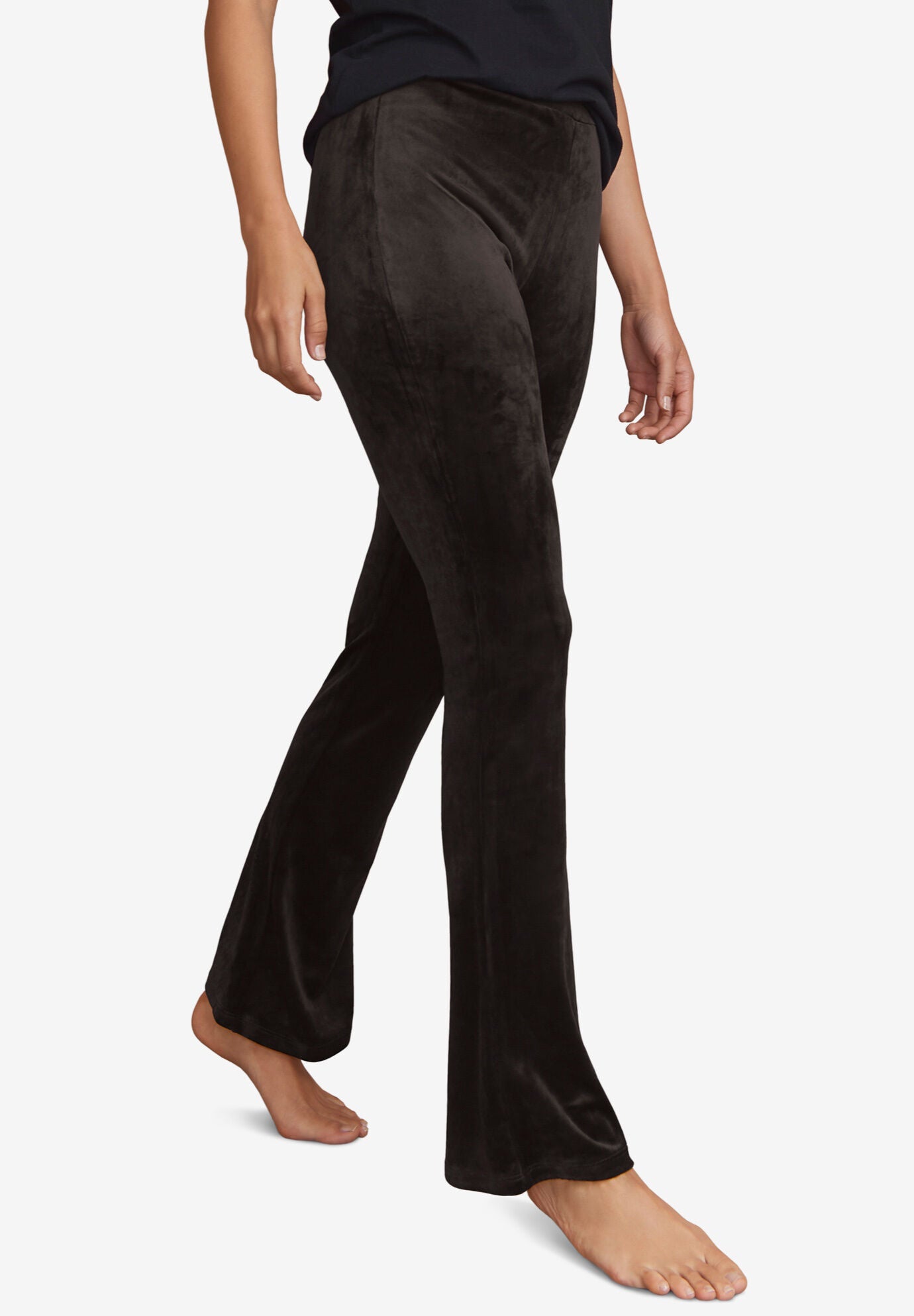 Velour Bootcut Lounge Pants, , alternate image number 2