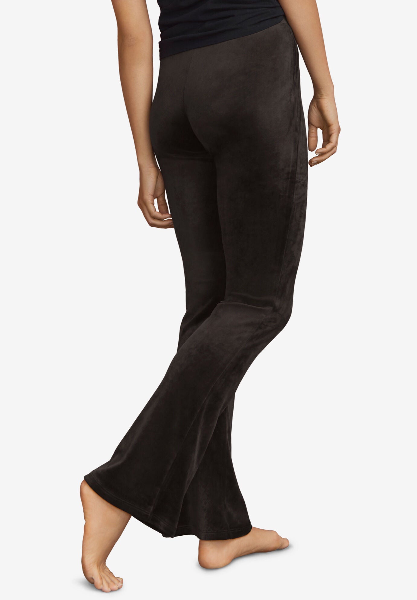 Velour Bootcut Lounge Pants, LILAC BLUSH, on-hover image number 1