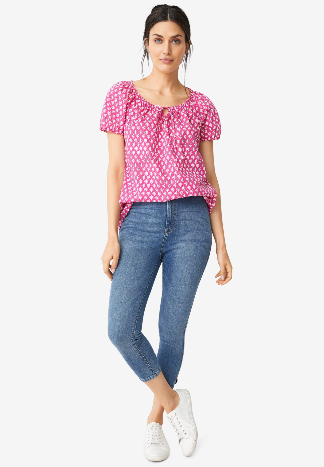 Slim 5-Pocket Denim Capri | Avenue