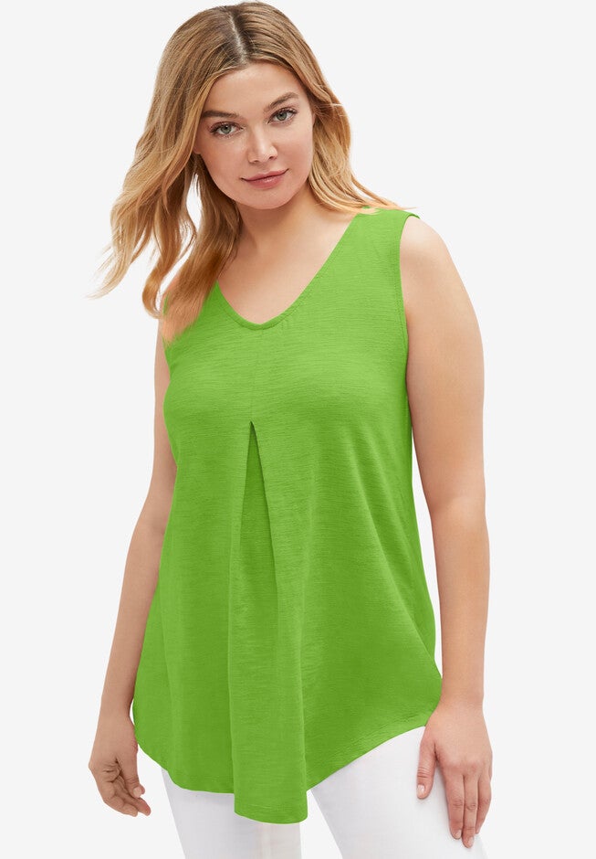 Tank Tunic With Inverted Pleat, KIWI, hi-res image number 0