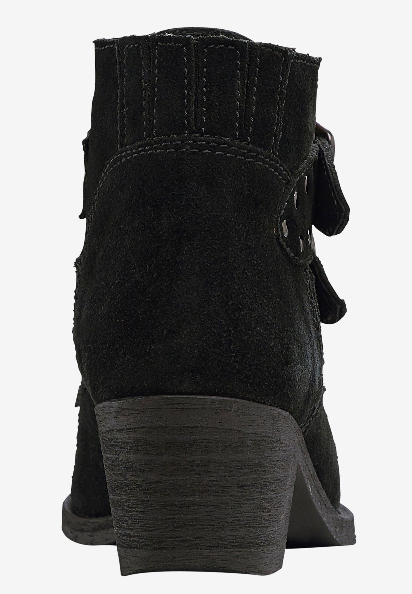 Two Buckle Suede Bootie, BLACK, on-hover image number 1