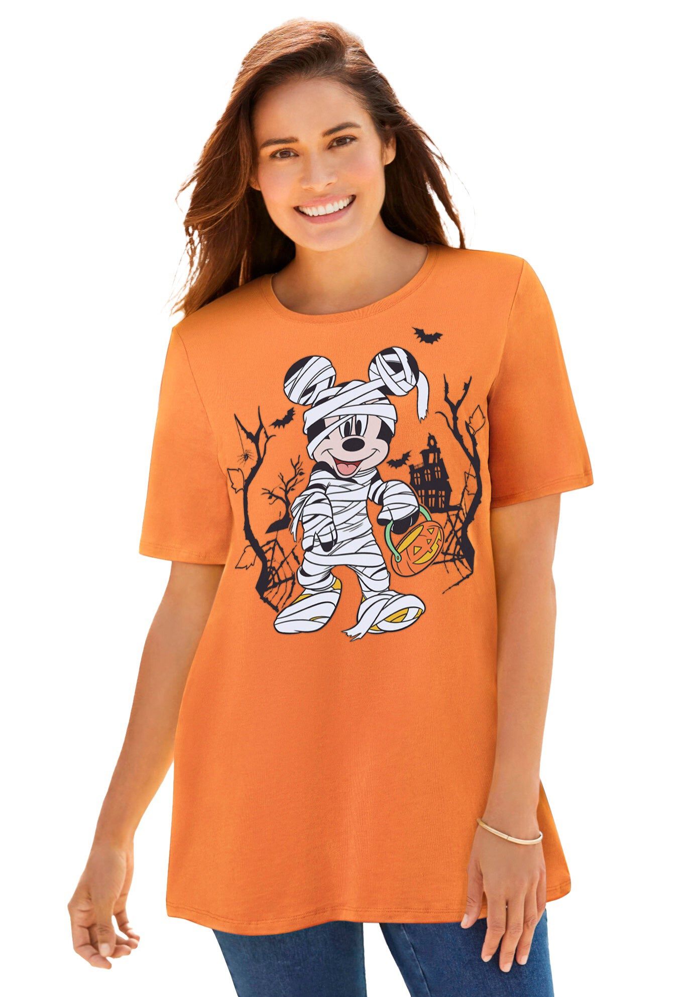 Mickey Mummy Halloween Tee, ORANGE MICKEY MUMMY, hi-res image number 0