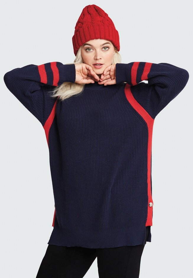 Cable Knit Hat, POPPY RED, hi-res image number 0