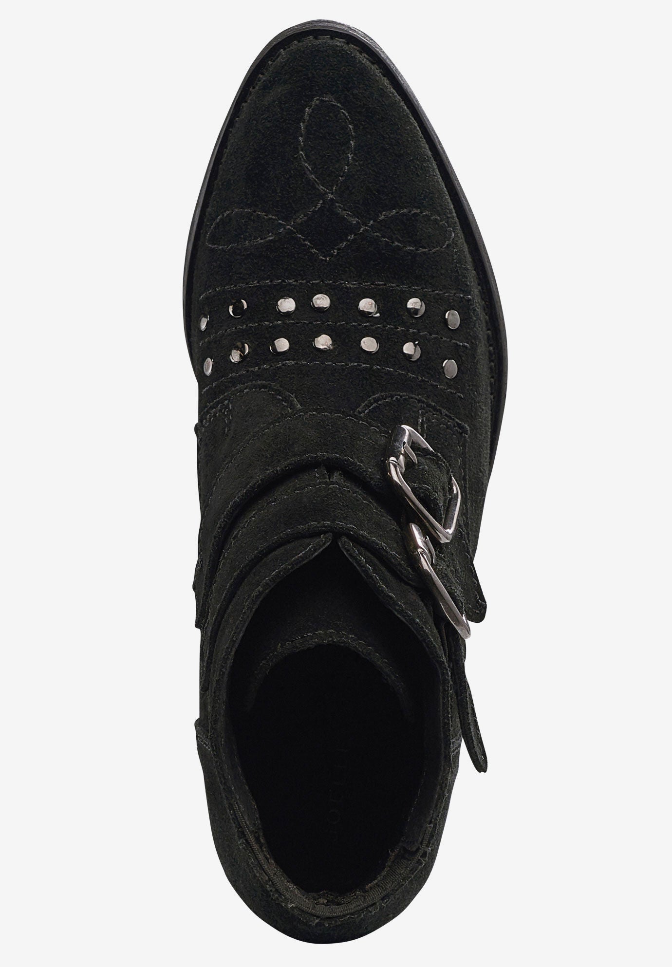 Two Buckle Suede Bootie, , alternate image number 3