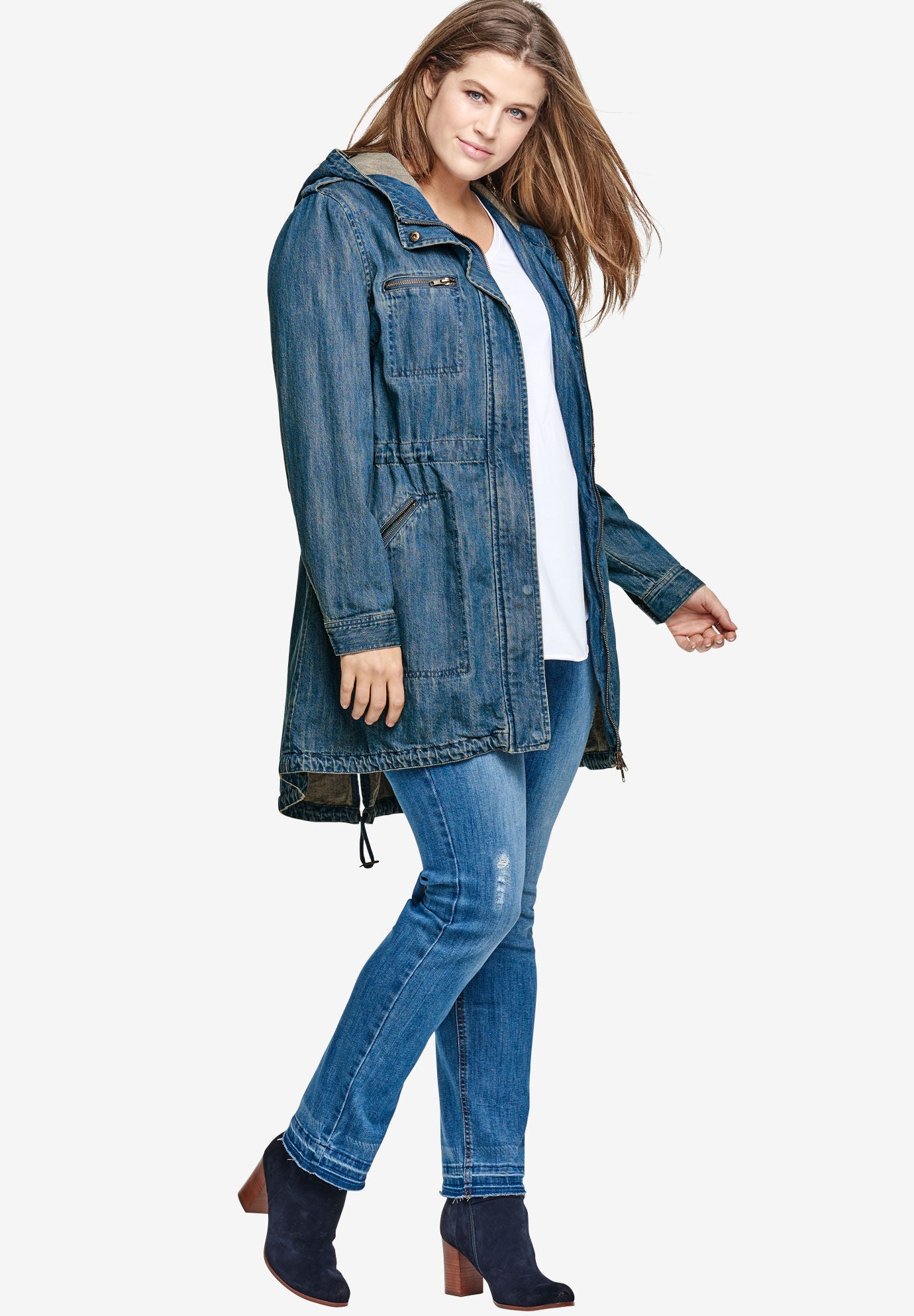 Hooded Anorak Denim Jacket Avenue