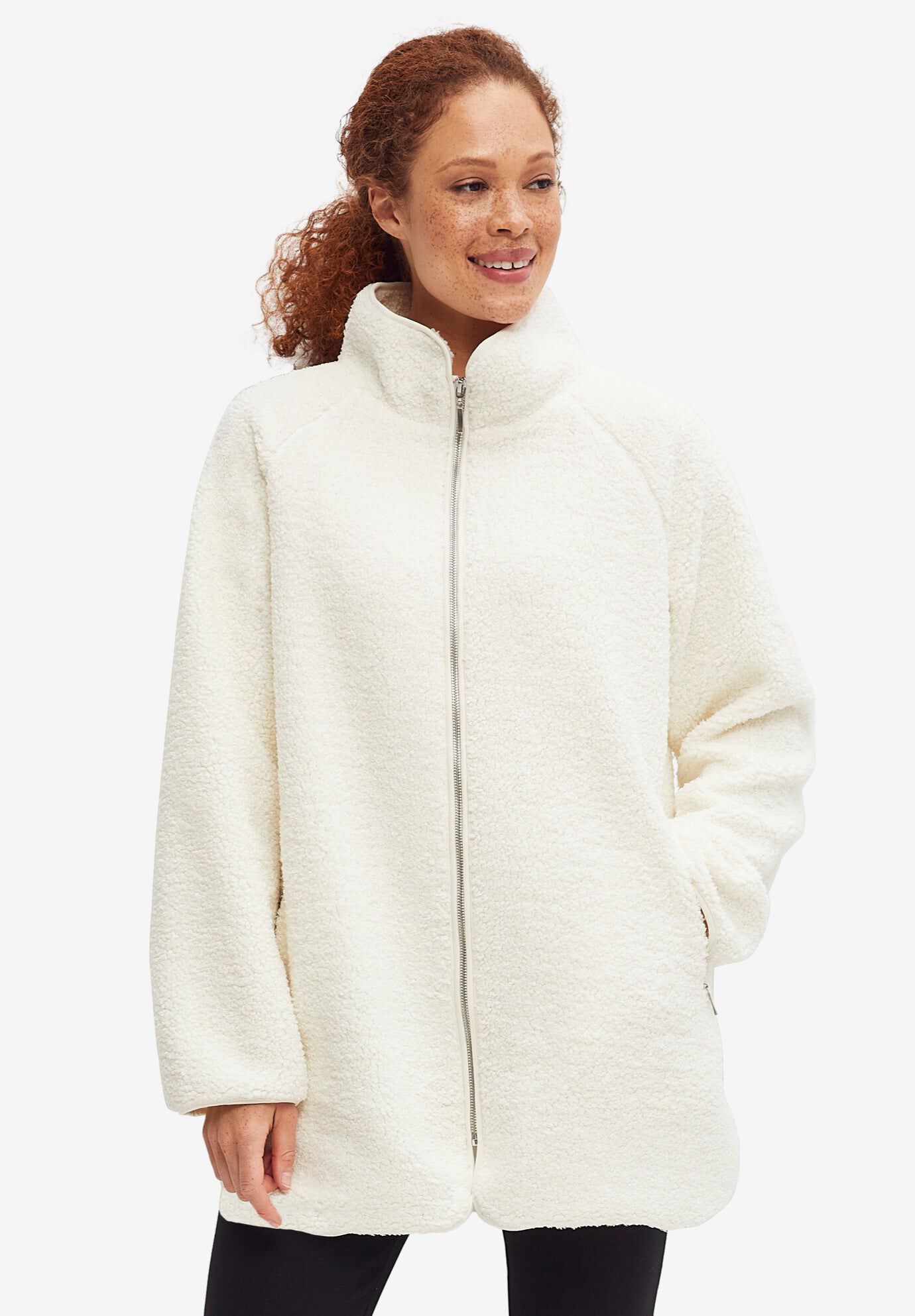 Zip Up Long Sleeve Sherpa Jacket
