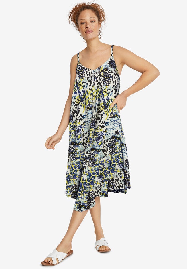 Bali Point Hem Dress, MULTI PRINT, hi-res image number null