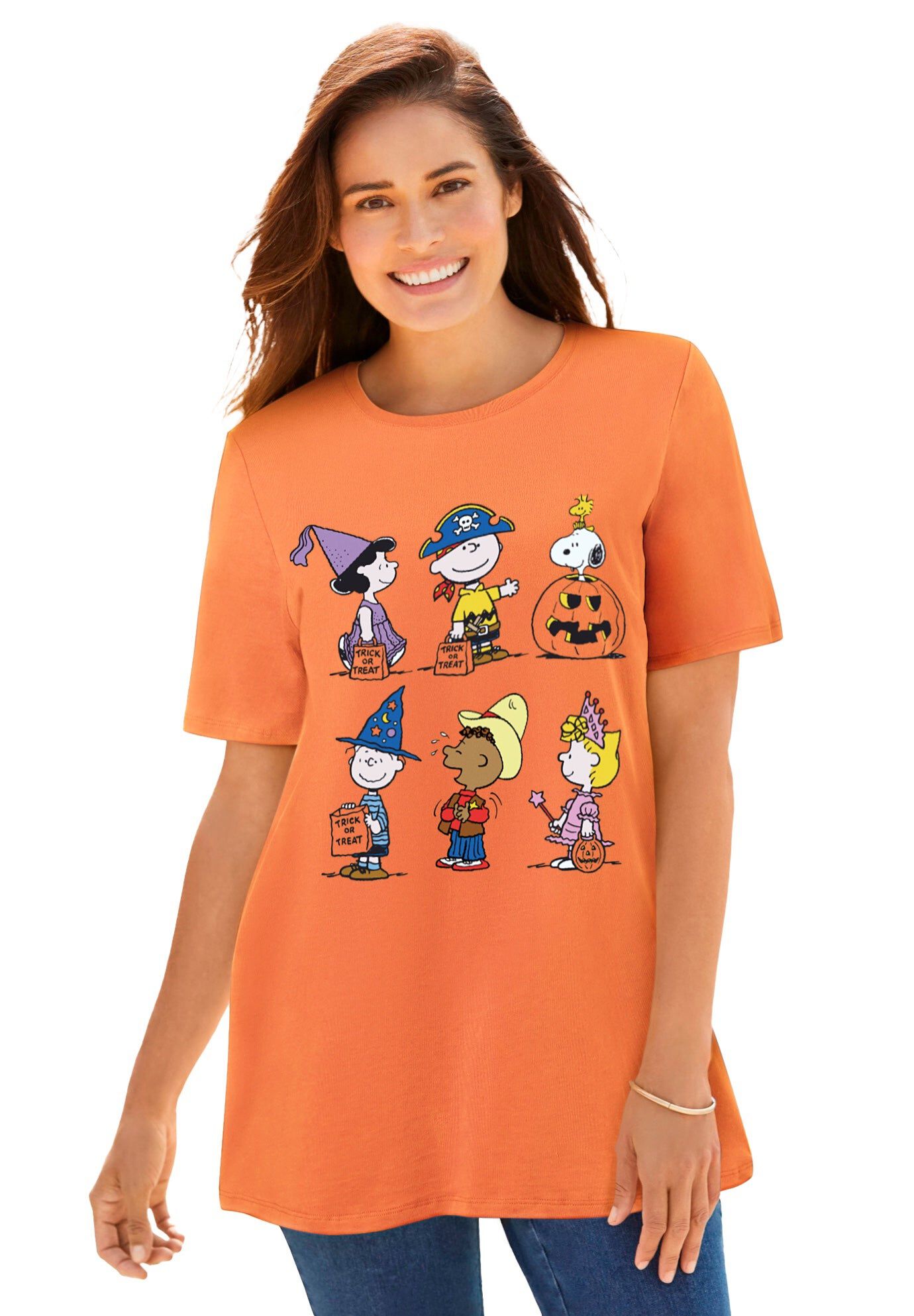Peanuts Halloween Costume Tee, ORANGE PEANUTS COSTUME, hi-res image number 0