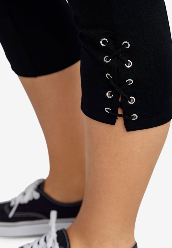 Lace-Up Capri Hem, , alternate image number 2