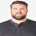 Waffle-Knit Thermal Henley Tee image number 3