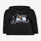 Peanuts Women's Hooded Sweatshirt Black Snoopy image number null