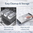 2-in-1 Triple Buffet Server & Warming Tray  image number 7