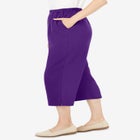 7-Day Elastic-Waist Stretchy Knit Capri image number 2