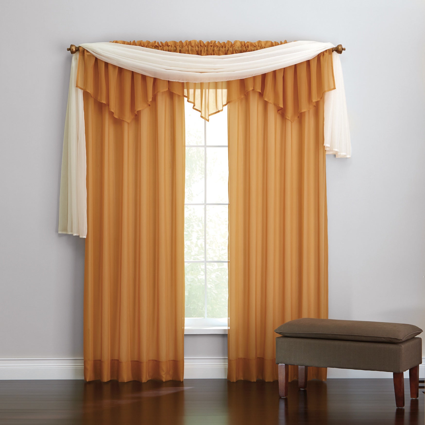 BH Studio Sheer Voile Scarf Valance image number 4