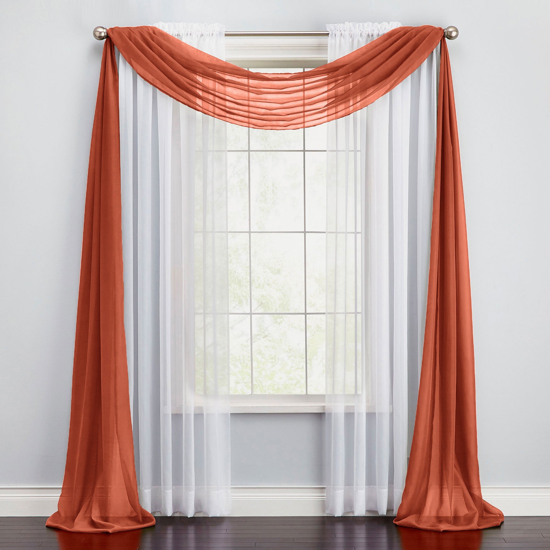 BH Studio Sheer Voile Scarf Valance image number 0