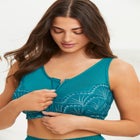 Comfort Choice&reg; Zip-Front Lace Lounge Bra image number null