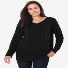 Perfect Long-Sleeve V-Neck Tee image number 3