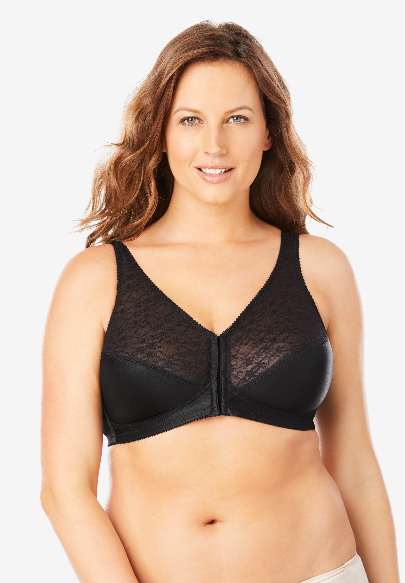 Front-Close Lace Wireless Posture Bra 5100565 image number 0