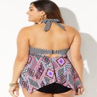 Bow Handkerchief Halter Tankini Top image number null