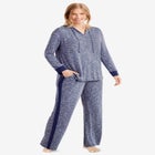 Hooded Marled Jersey Top image number null