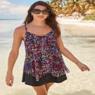 Longer-Length Mesh Tankini Top image number null