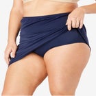 High-Waisted Swim Skirt with Built-In Tummy Control Brief image number null