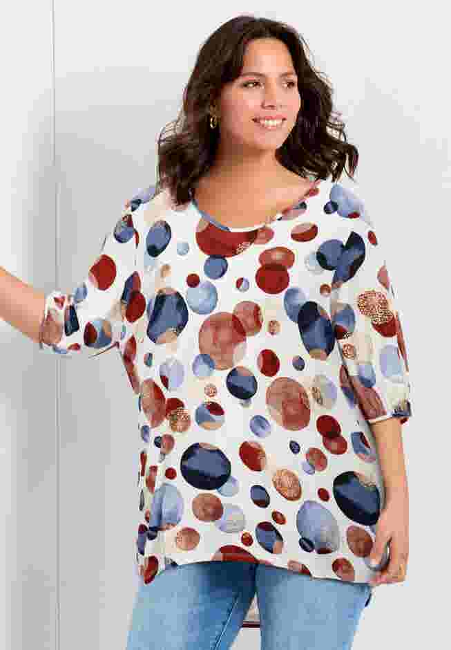 Leila Foil Print Top image number 0