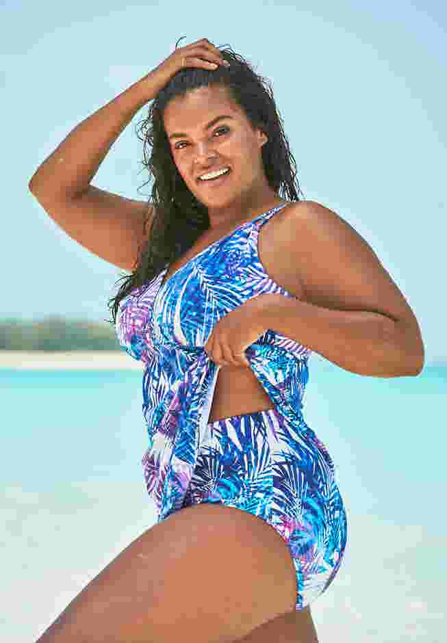 Loop Strap Two-Piece Swim Dress image number 1