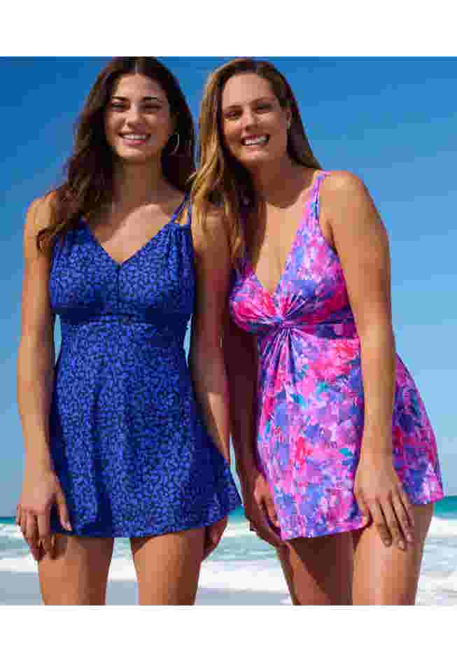 Loop Strap Two-Piece Swim Dress image number 3