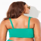 Shimmer Shirred Ring Bandeau Bikini Top image number null