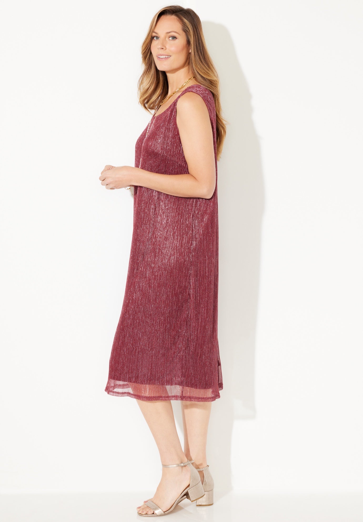 Shimmer Crinkle Duet Dress image number 2