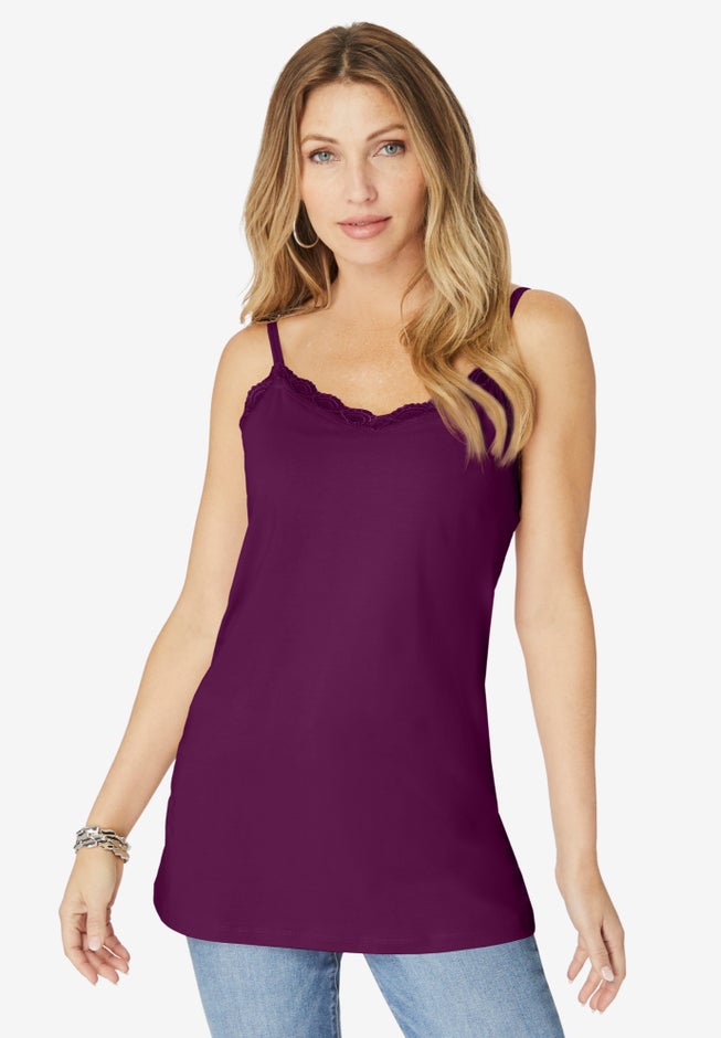 Lace Trim Bra Cami image number 0