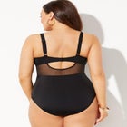 Cut Out Mesh Underwire One Piece Swimsuit image number null
