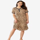 Short Henley Sleepshirt image number null