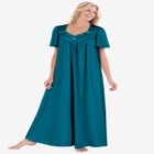 Long Silky Lace-Trim Gown image number null