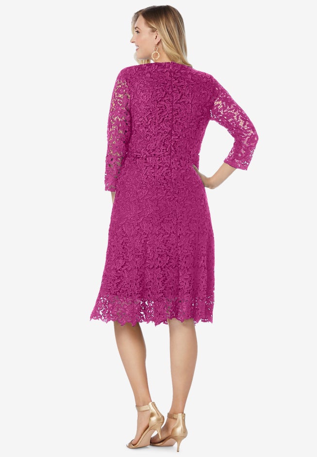 Lace Fit & Flare Dress image number 1