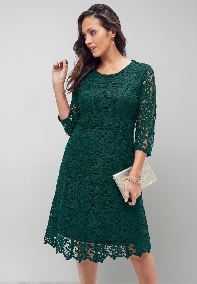 Lace Fit & Flare Dress image number 0