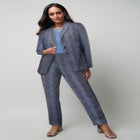 2-Piece Stretch Crepe Single-Breasted Pantsuit image number null