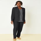 2-Piece Stretch Crepe Single-Breasted Pantsuit image number null