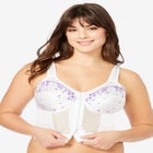 Embroidered Front-Close Longline Posture Bra image number null