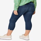 Slim 5-Pocket Stretch Mid-Rise Denim Capri image number null
