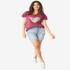 Mid-Rise Stretch Denim Boyfriend Shorts image number null