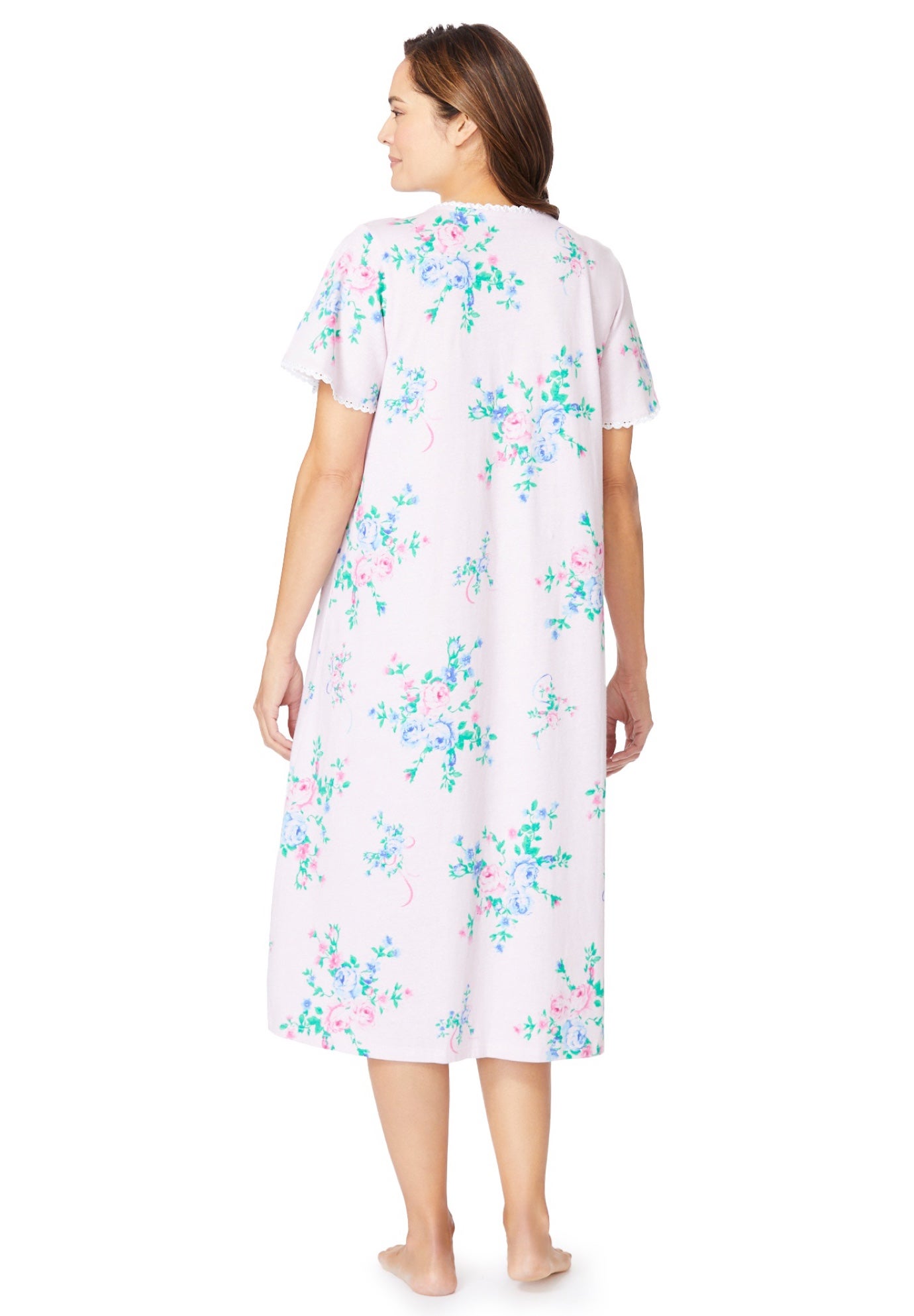 Short Pintuck Knit Gown image number 1