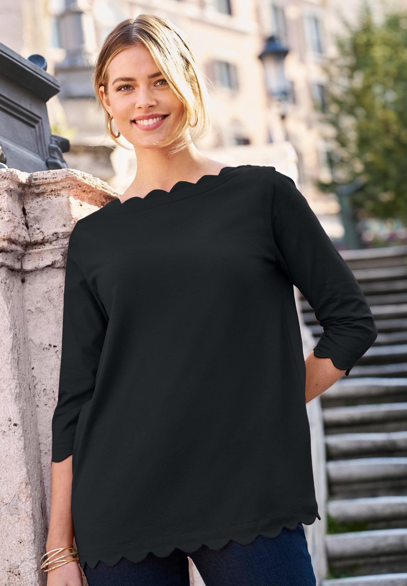 Scallop Boatneck Tunic image number 0